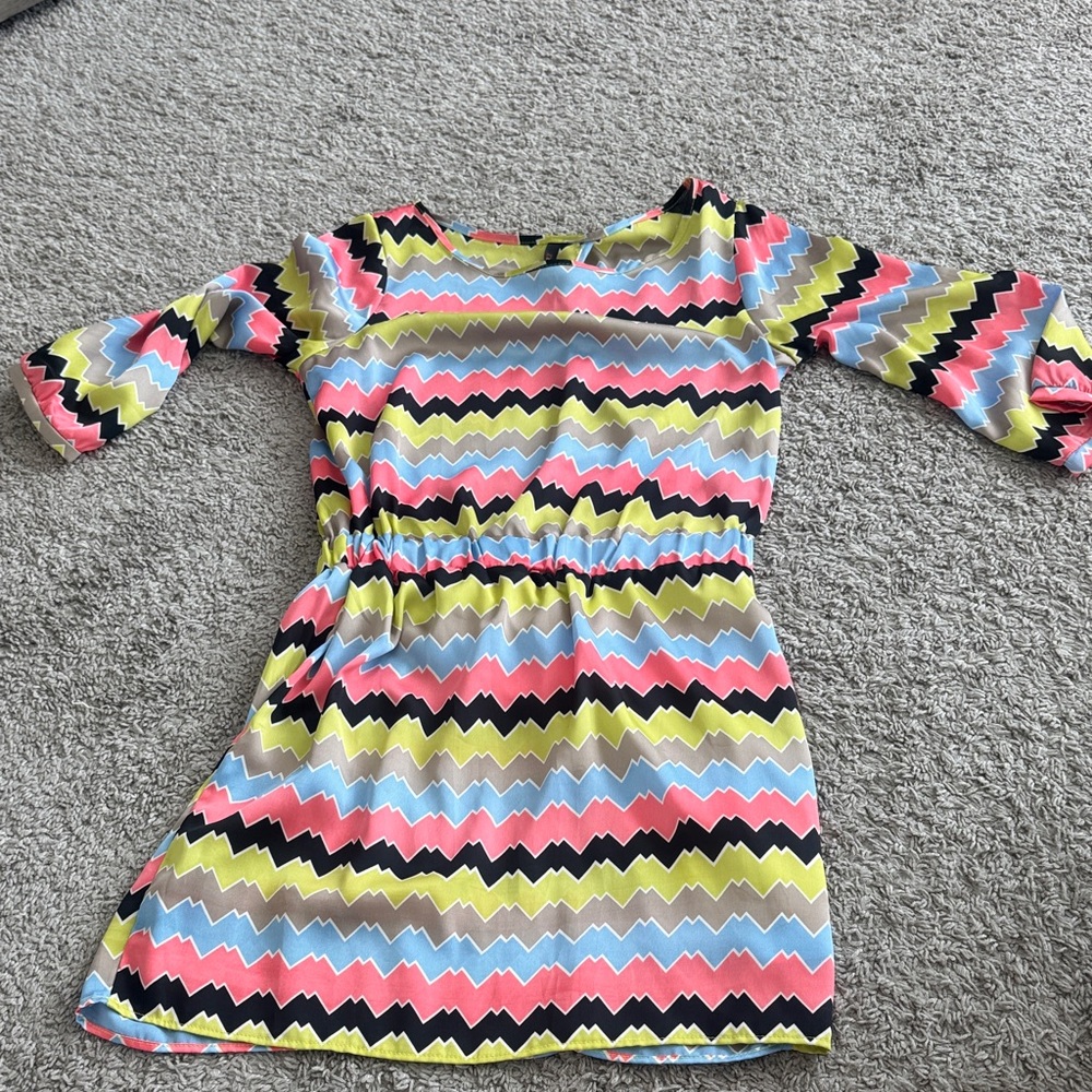 Colorful Zigzag Patterned women’s  Dress
